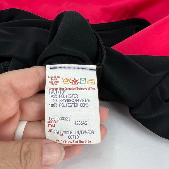 VTG Joseph Ribkoff Hot Satin Pink Peter Pan Big Collar/Cuffs Blouse Top 12 - Picture 7 of 9